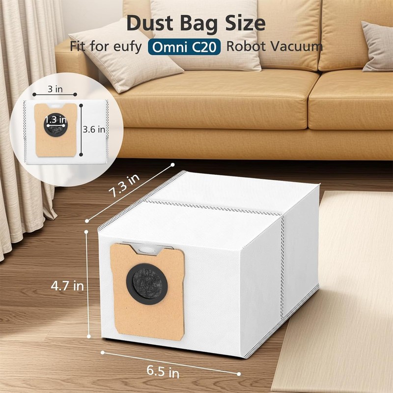 Copeeanzy 12 Pack Dust Bags Replacement for eufy Robot Vacuum