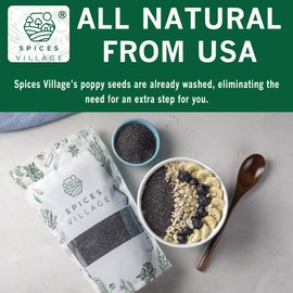 PoppySeeds, Poppy Seeds for Baking and Cooking, Whole Popy Seed, 8 oz, Kosher, Gluten Free, Non GMO, Resealable Bulk Bag