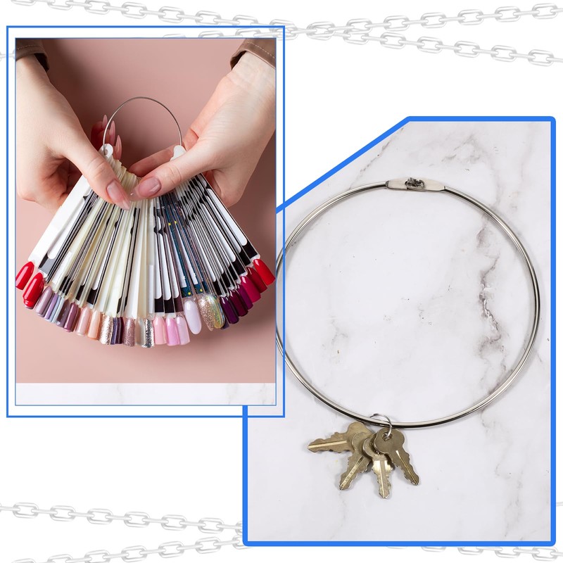 3 Pcs 6 Inch Loose Leaf Binder Rings Extra Large