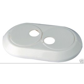 Pack of 5 Double Rosettes – White 28 mm