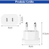 2 Stück US to EU Adapter, Reiseadapter US auf EU,