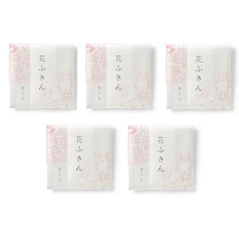 Yu Nakagawa Flower Dish Towels, Sakura, Set of 5