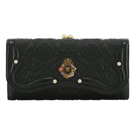 ANNA SUI 316110 Serpent Long Wallet, Genuine Leather, Genuine Leather, Snake, 316110, [10] Black