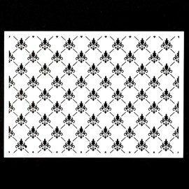DIY Decorative Damask Stencil Template for Painting on Walls Furniture Crafts (A4 Size)