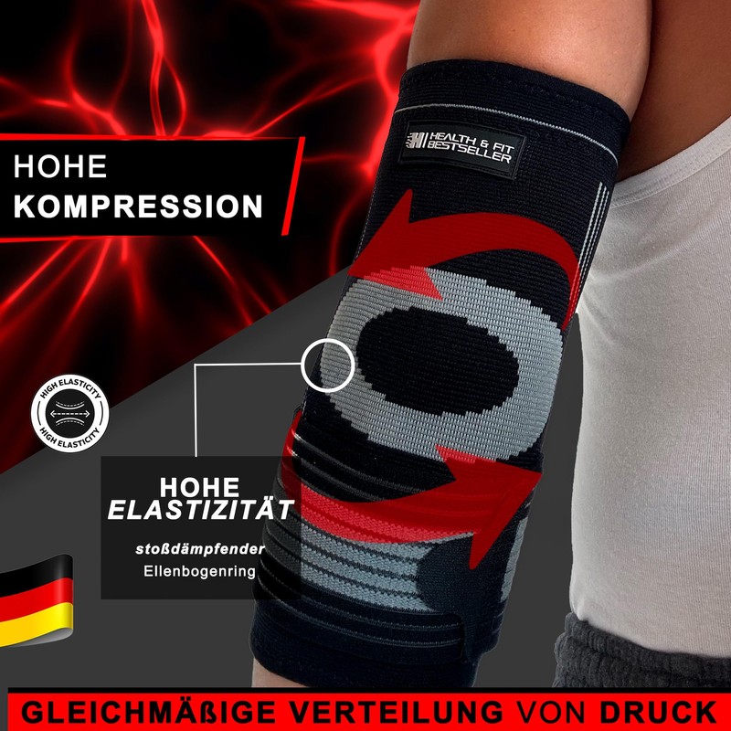 HEALTH & FIT: Elbow Sleeve for Compression with Adjustable Compression