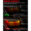 HLauto 6Z4J Emergency Dash Strobe Lights: 2x16.8 inch Red Amber