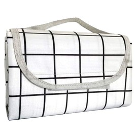 LEIDSANY Manta de Picnic, Manta de Playa Extra Grande de 60 x 80 Pulgadas, Plegable Impermeable, para 1-4 Adultos Viajes al Aire Libre, Camping, Senderismo y Evento Festivo(Blanco, 150 x 200 cm)