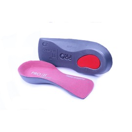 Pro11 Wellbeing, orthopädische Senkfußeinlage, zur Behandlung von Plantarfasziitis, schmale Passform, Pink - rose - Größe: 7/8.5 UK