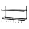 Pot and Pan Rack Organizer Hanger Storage Wall Holder Kitchen