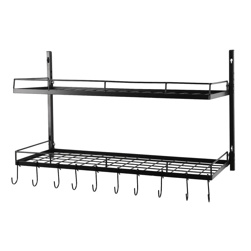 Pot and Pan Rack Organizer Hanger Storage Wall Holder Kitchen