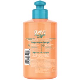 L'Oreal Paris Elvive Dream Lengths Curls Non-Stop Dreamy Curls acondicionador sin enjuague, libre de parabenos con ácido hialurónico y aceite de ricin