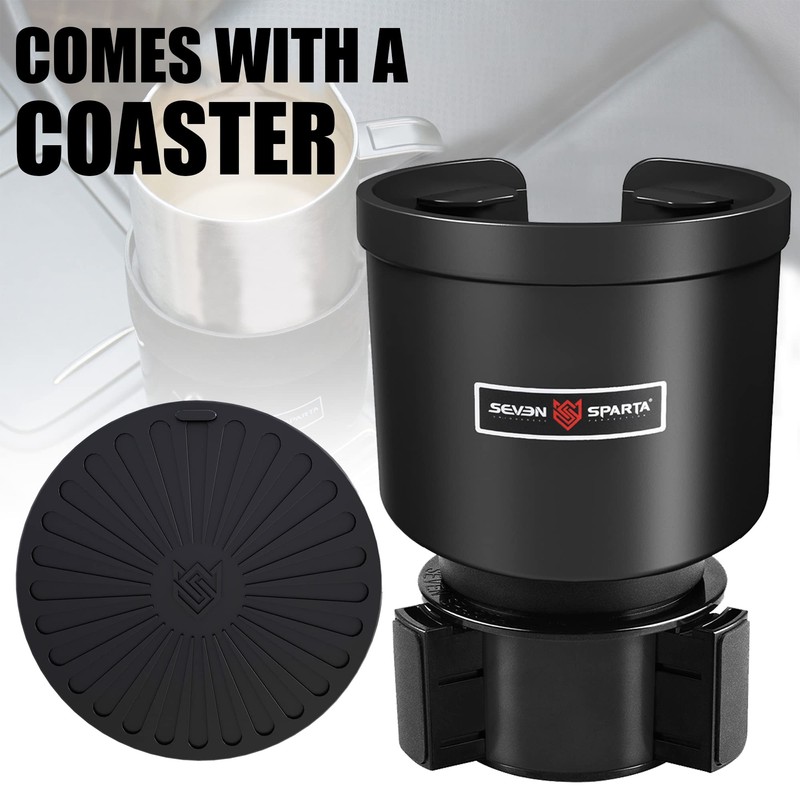 Upgraded Car Cup Holder Expander Adapter with Offset Adjustable Base,