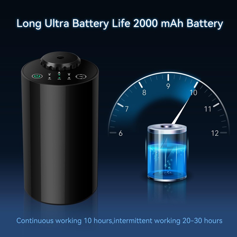 Waterless Diffuser with 120ml Essential Oil,Aromatherapy Atomizing Diffuser,Timer & 3