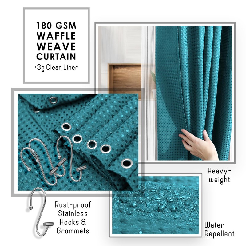 Clara Clark Bathroom Accessories Set - Teal Bathroom Set, 20PC