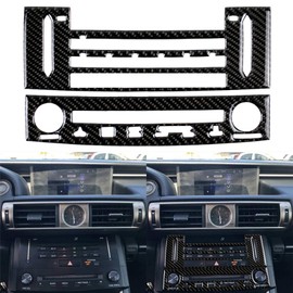 NVCNX Car Dashboard CD Panel Dash Cover Decal Compatible with Lexus ​IS250 2014 2015 / IS200t 2016 2017 / IS300 2016-2020 / IS350 2014-2020 Carbon Fiber Interior Trim Accessories Black - B