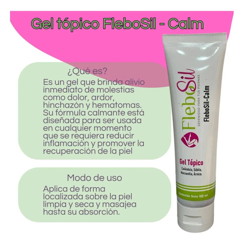 Gel Flebosil-calm Con Caléndula, Sábila, Manzanilla Y Árnica Mentolada