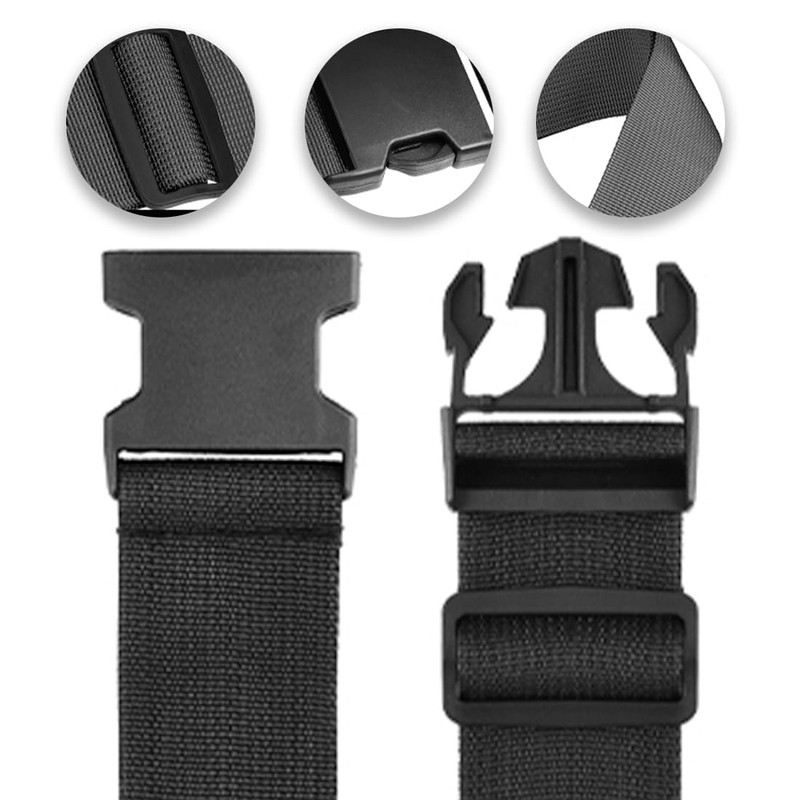 SULIUDAJI Black Suitcase Strap 200 Cm Luggage Strap Long Suitcase