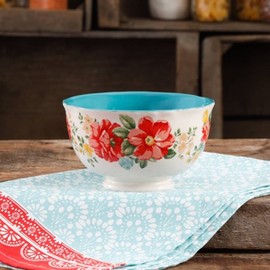 Vintage Floral 6" Floral Footed Bowl