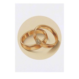 'Wedding Rings' Temporary Tattoo - Water Resistant, Skin-Safe, Non-Toxic Transfer (TO00083805)