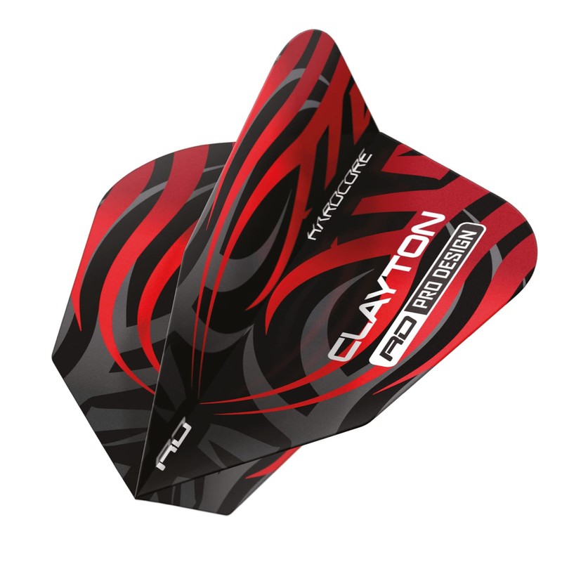 RED DRAGON Jonny Clayton V-Standard Black and Red Tribal Dart
