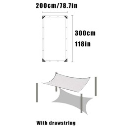 tintoke Waterproof Transparent Tarpaulin, 2 x 3 m Large Tarpaulin, Transparent, Tarpaulin for Outdoor Use, Tarpaulin Canopies, Foldable, Tarpaulin with Rope, for Balcony, Garden, etc
