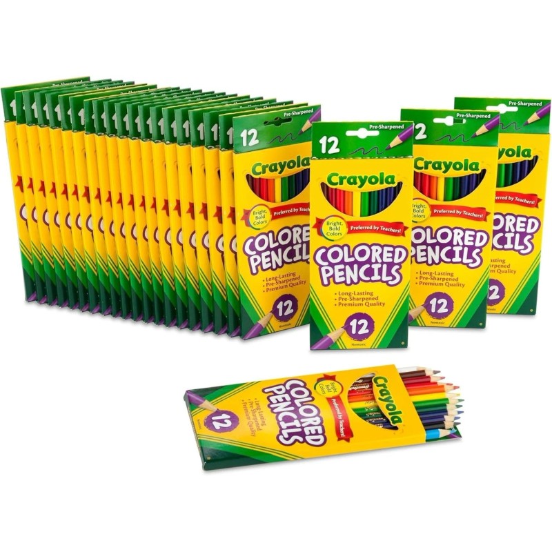 Crayola Bulk Colored Pencils for Kids (24pk), Essential Back to