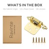 Ravinte 60 Pack (30 Pairs) 1/2 inch Overlay Cabinet Hinges,