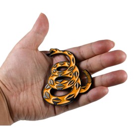 Dont Tread on Me Metal Car Sticker, Gadsden Flag Emblem Badge, Timber Rattlesnake Snake Emblem for Automotive, Car, Motorcycle, Pickup, Spyder, ATV