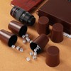 Party Games Leather Dice Cup Set, 6 Black Leather Dice