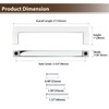NIZADO 5 Pack Polished Chrome Cabinet Handles, Solid 3 3/4