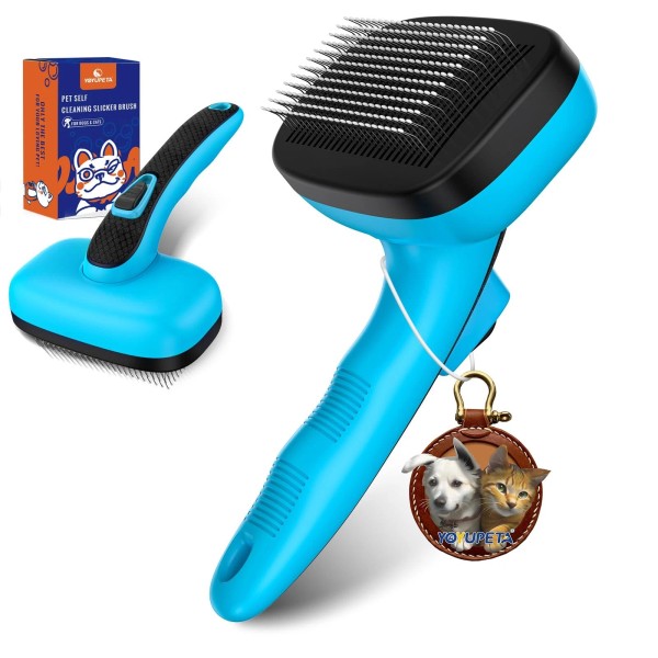 Yoyupeta Dog Self Cleaning Slicker Brush for Shedding, Ideal for