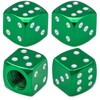 MEAJOO 4PCS Dice Style Tire Valve Stem Caps, with O
