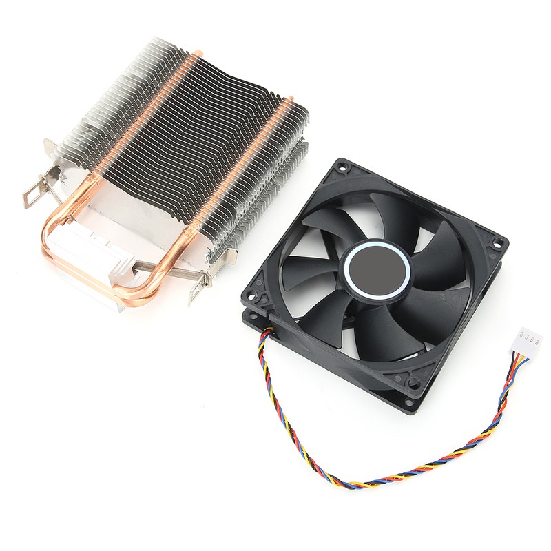 CPU Fan 4 Pin Connector Down Blow 2 Brass Pipe