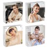 Airsnigi 3x3 Acrylic Picture Frames 4 Pack, Square Clear Photo