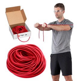 THERABAND Resistance Tubing, Red, Medium Level 2, 100 ft Roll, Latex-Free, Professional-Grade Exercise Tube for Body & Core Workouts, Cut-to-Length, Color-Coded, Lightweight & Versatile
