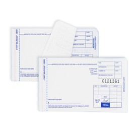 2 Part Short Credit Card Imprinter Sales Slips, Pack of 50