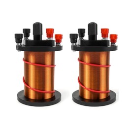 QWORK Demonstration Induction Coil with Primary Coil, Secondary Coil and Soft Iron Core Cylindrical Magnet for Physics Teaching, 2 Set