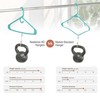 NEATERIZE Thick Heavy Duty Hangers - Aqua Plastic Clothes Hangers