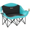 Outsunny Double Camping Chair for Adults, Padded Folding Camp Chair