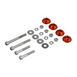 CNC Washer Set 32 mm for Shock Absorber/Suspension Strut, Orange - for S51, S50, S70, S53, S83