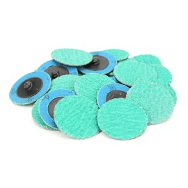 US Local Stock Ships in 24H 25PCS 2" 36 Grit Green Zirconia Roll Lock Die Grinder Quick Change Sanding Discs Abrasive Toolsmaterial: Zirconia, grit: 36, size: 2''