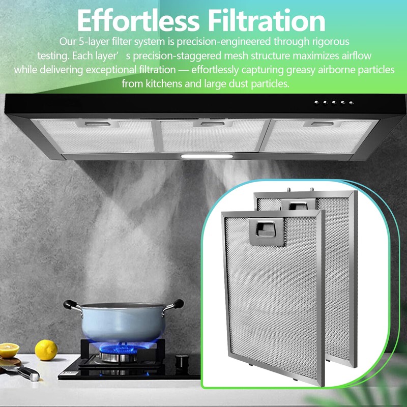 S97018029 Range Hood Filter Replacement - 10.25"x9" Aluminum Frame &