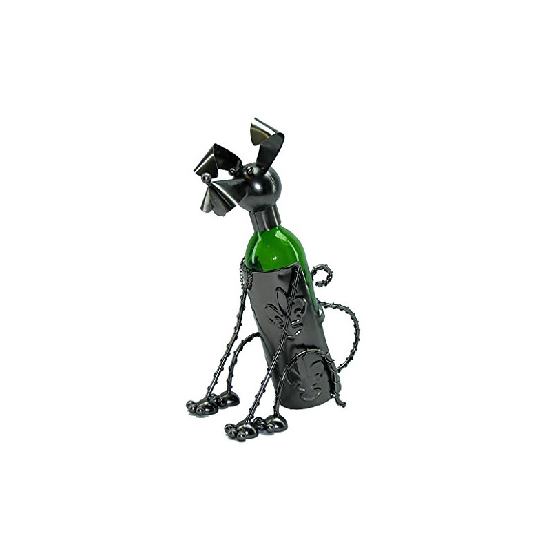 Handmade Wine Bottle Holder Sitting Dog ZB700