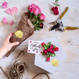 100 x Embossed Thank You for Coming Stickers - Gold Foil Labels Tags,Wedding Envelope Seals Snack Bag Sweets Desserts Favors Stickers for Party Small Business/Bridal Shower (Heart)