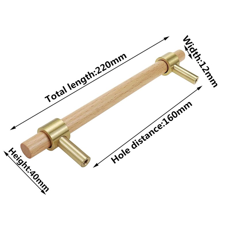 SYZOW 6 Pack Wood Cabinet Pulls 160Hole Center Wood Cabinet