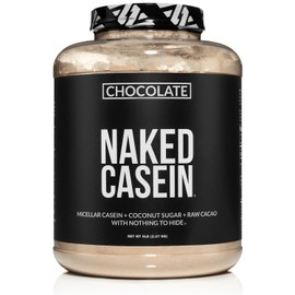NAKED Chocolate Casein - Chocolate Micellar Casein Protein - 5 Pound Bulk, GMO-Free, Gluten-Free, Soy-Free, Preservative-Free - Stimulate Muscle Growth - Enhance Recovery - 60 Servings