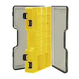 Double-Sided Fishing Box, Plastic Fishing Accessories Bait Box, Storage Box for Fishing Accessories with Compartments, Waterproof Portable Fishing Accessories Box for Fishing Enthusiasts (29 L x 19 W