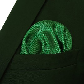 S&W SHLAX&WING Pocket Square for Men Solid Green Classic for Suit Handkerchief