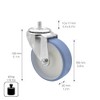 WAGNER Soft swivel castor, diameter 100 mm, height 100 mm,