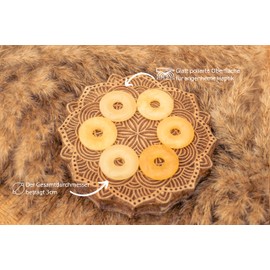 Lebensquelle Plus Orange Calcite Doughnut Diameter 30 mm + Cotton Cord | Gemstone Pendant | Genuine Healing Stone Necklace with Ribbon, Semi Precious Stone